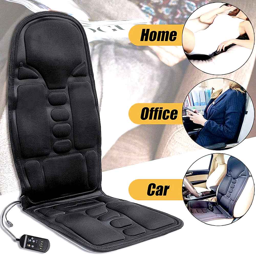 8 Mode Massage Chair Pad With Heated Back Neck Massager For Car And Home Seat Black Electric Car Massager